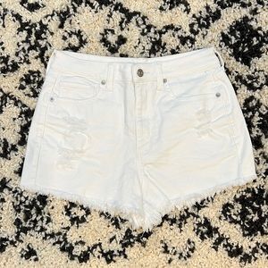American Eagle White Mom Shorts